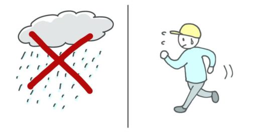 明日雨じゃなかったら、ジョギングします。