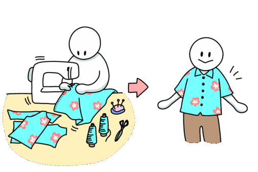 服を作ることができます。